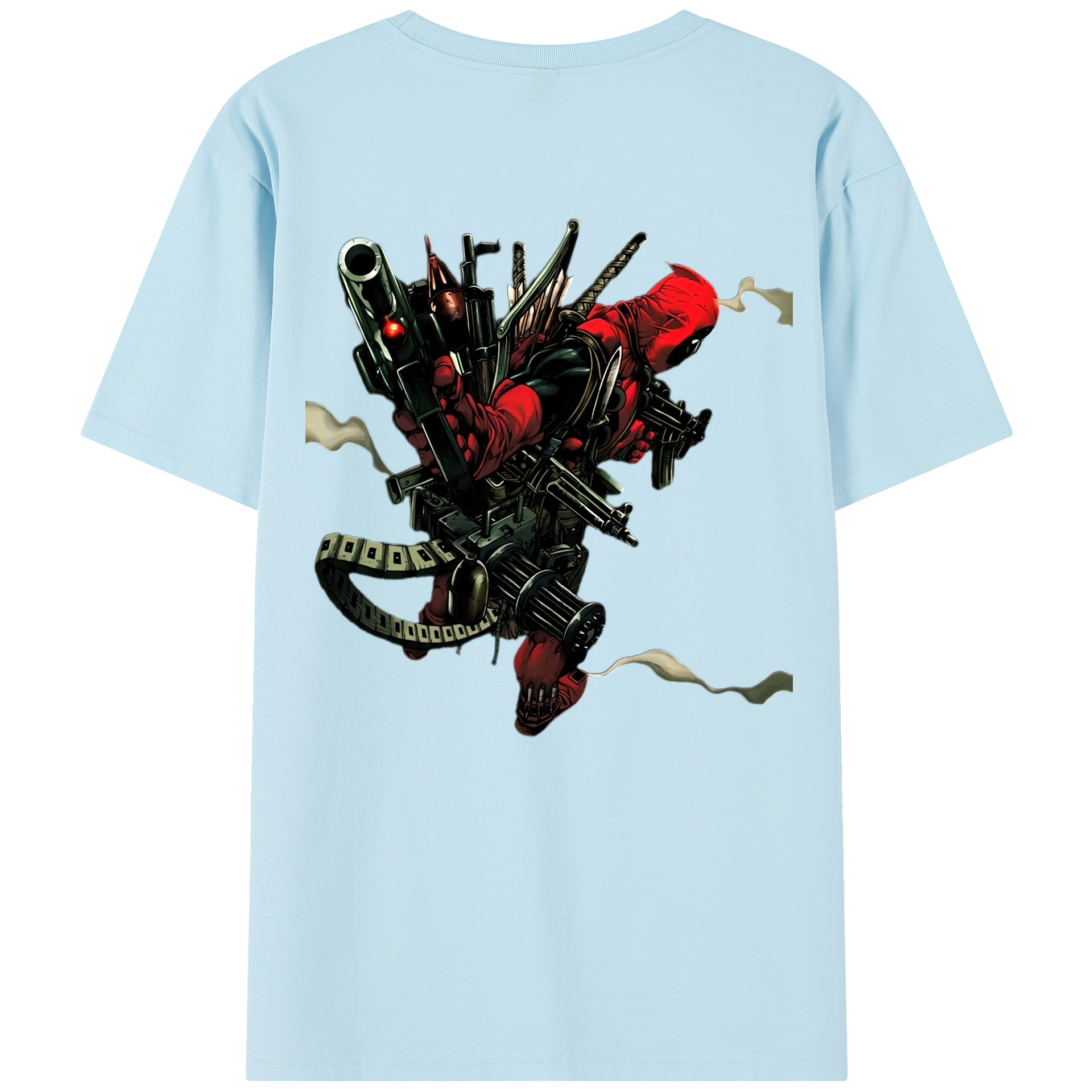 （画像用） Deadpool デッドプール 綿100％半袖Tシャツ（背面プリント）